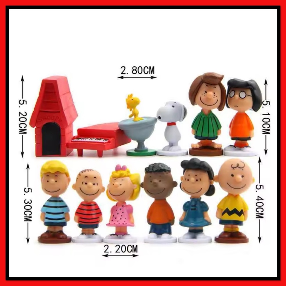 Peanuts Characters Kids Toy Figure Set - Assorted Colors